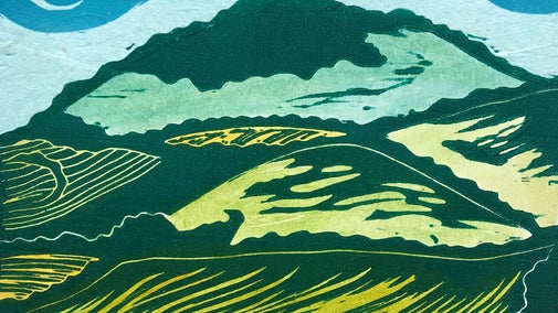 Woodblock printing artwork by Helen Brown